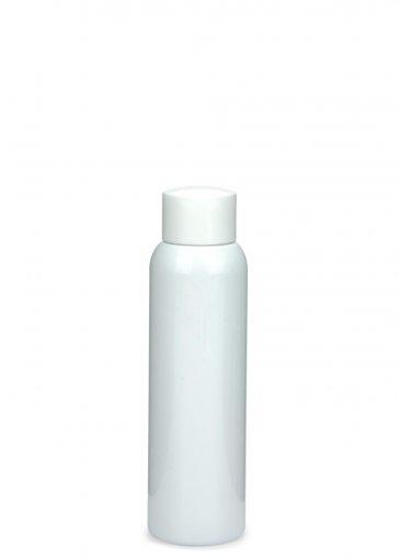 R-PET fľaša AIDA 100 ml biela so skrutkovacím uzáverom 24/410