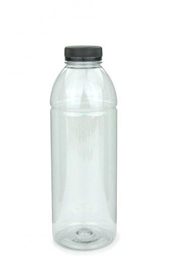 R-PET fľaša Smoothie 750 ml 38 mm číra so skrutkovacím uzáverom 38 biela 3-č.