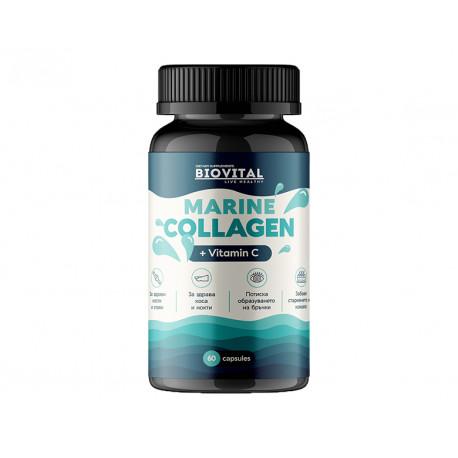 Morský kolagén s vitamínom C, Biovital, 60 kapsúl