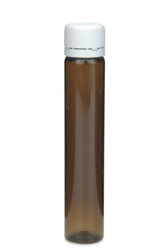 PET fľaša Líra mini 25 ml jantárová so skrutkovacím uzáverom 18 mm