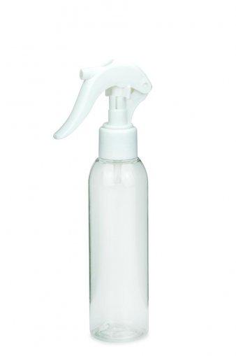 PET fľaša AIDA 150 ml číra s mini spúšťacím rozprašovačom 24/410