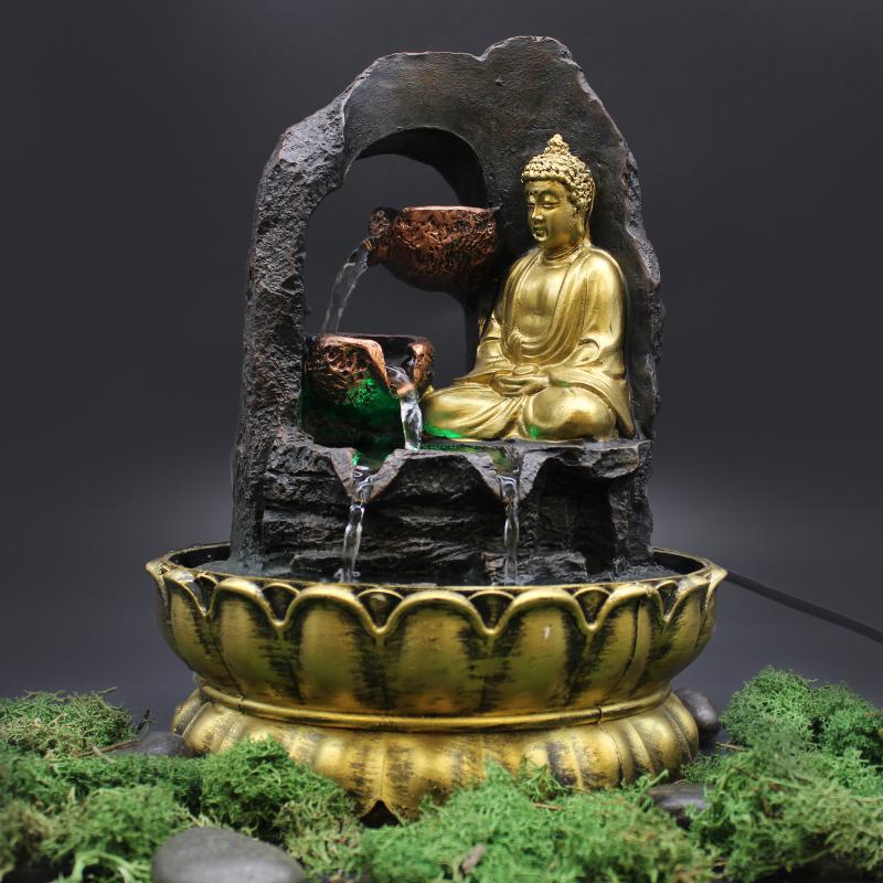 30cm - Zlatý Meditujúci Budha