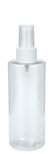 PET kozmetická fľaša LEONORA 200ml číra s jemným rozprašovačom hmly 24/410