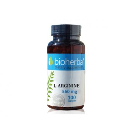 L-arginín, aminokyselina, Bioherba, 100 kapsúl
