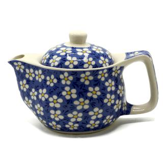 Bylinná čajová súprava - čajník / šálky - Modrá Sedmokráska