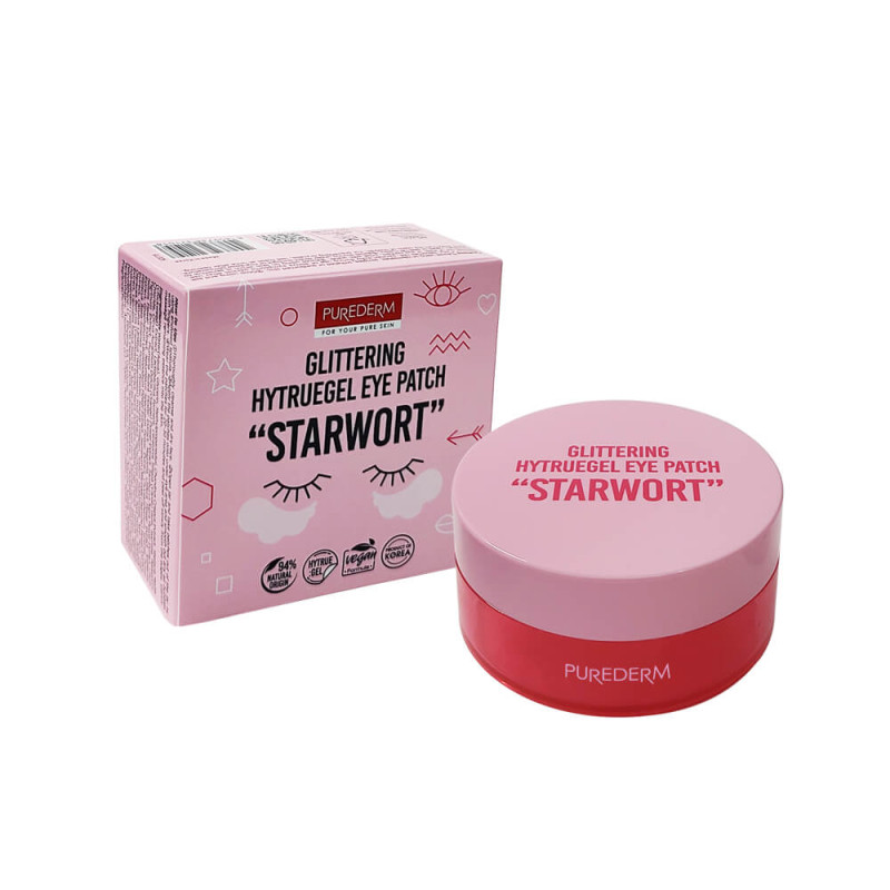 PUREDERM Glittering Hytruegel Eye Patch “Starwort” - očná náplasť, 60 ks