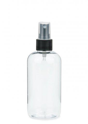PET kozmetická fľaša Daniel 250ml štandardná číra s rozprašovačom jemnej hmly 24/410