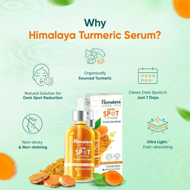 Pleťové sérum s kurkumou na tmavé škvrny, Himalaya, 30 ml 2