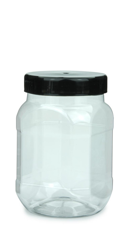 XXP 189/1386 ks PET dóza Osemhranná 700 ml číra so skrutkovacím viečkom B/Č , hrdlo 82 RTS 1