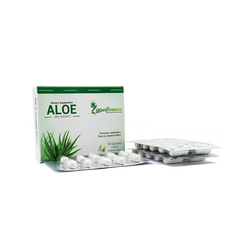 Aloe, suchý extrakt, pomoc pri zápche, 30 kapsúl