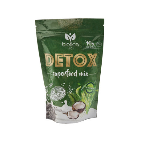 DETOX Superfood Mix Biotica 200 g | Spirulina, psyllium a chia