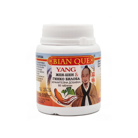 YANG - ženšen a ginkgo biloba, Bian Que, 60 tabliet