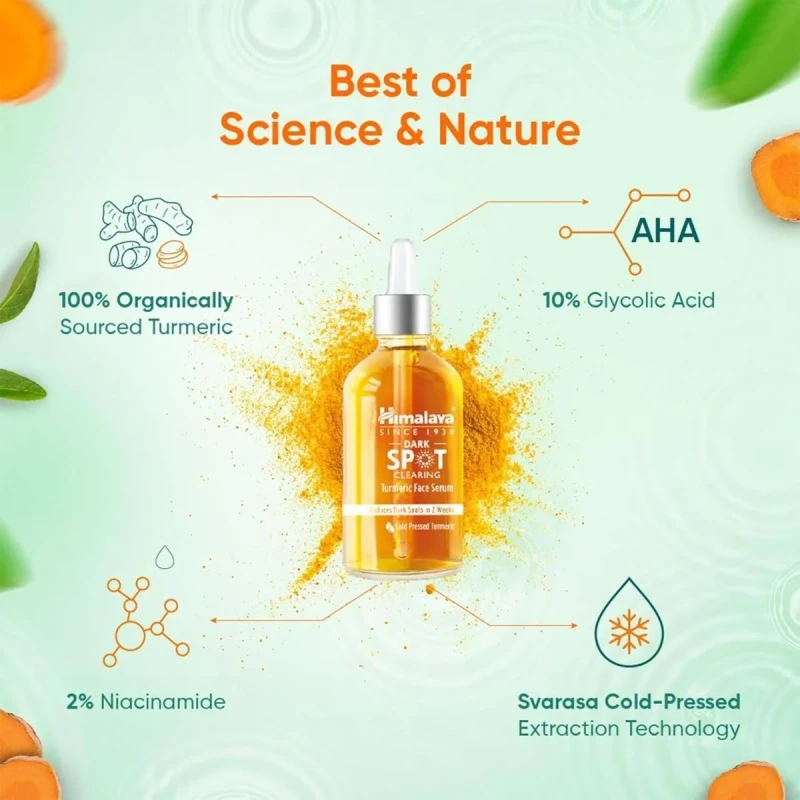Pleťové sérum s kurkumou na tmavé škvrny, Himalaya, 30 ml 3