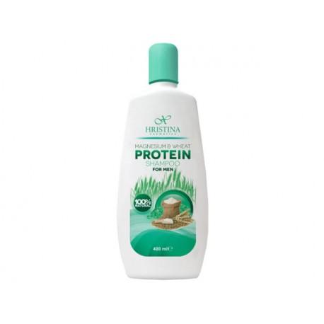 Horčík a pšeničné proteíny, šampón pre mužov, Hristina, 400 ml