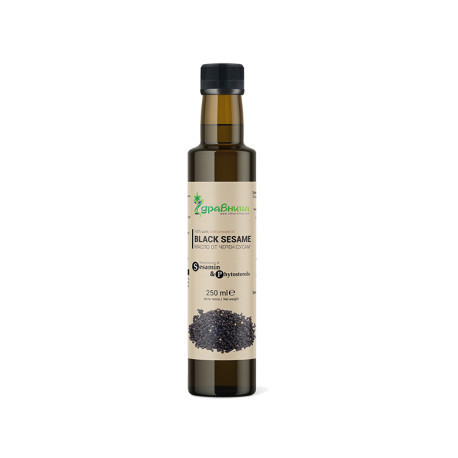 Čierny sezamový olej, lisovaný za studena, Zdravnitsa, 250 ml
