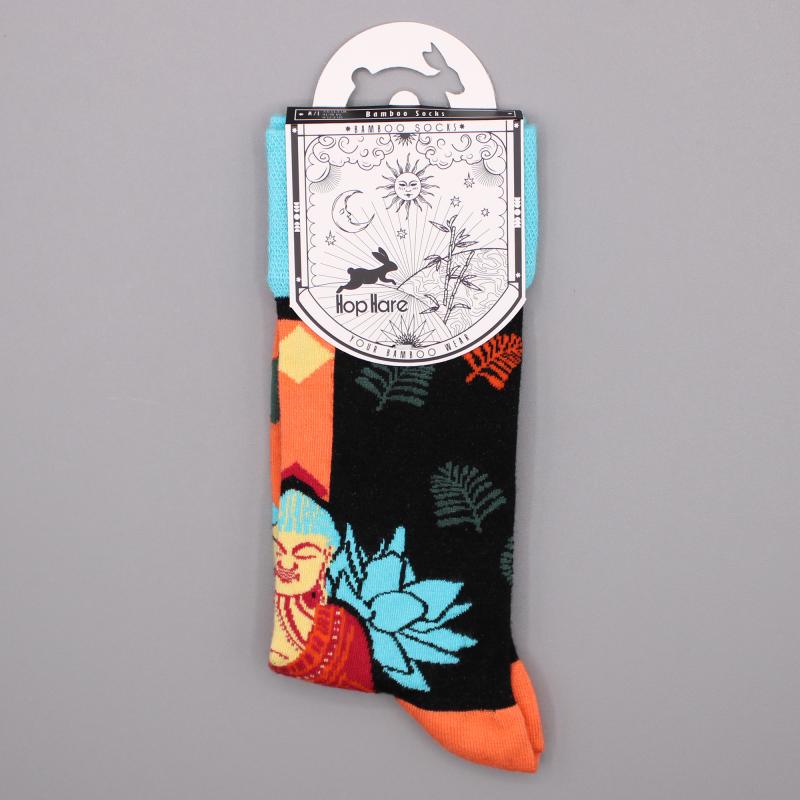 Bambusové ponožky Hop Hare - Modrý Buddha & lotus