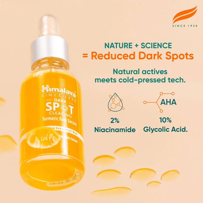 Pleťové sérum s kurkumou na tmavé škvrny, Himalaya, 30 ml 1