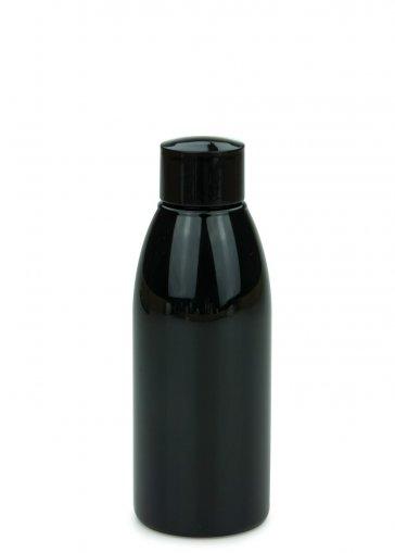 PET fľaša Rafael 150 ml čierna so skrutkovacím uzáverom 24/410