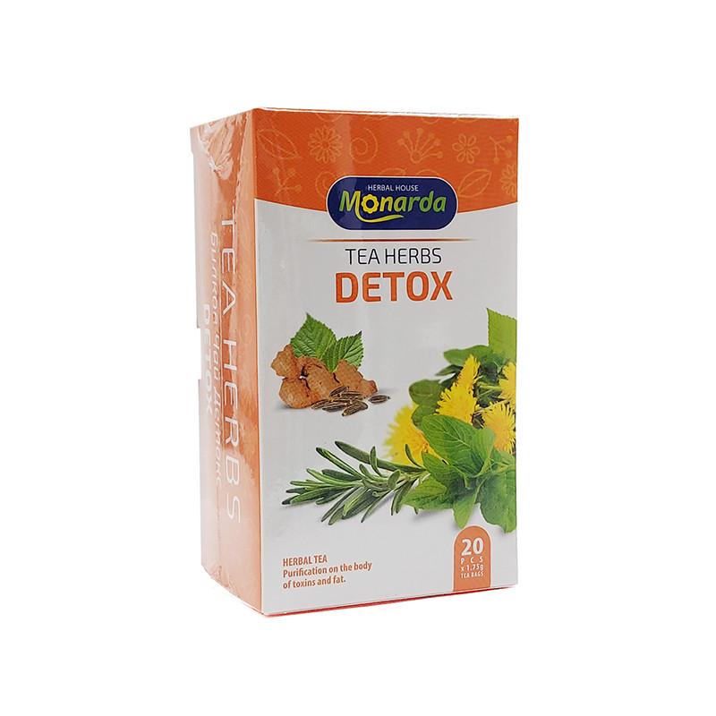 Bylinný čaj - Detox, Monarda, 20 filtračných vrecúšok