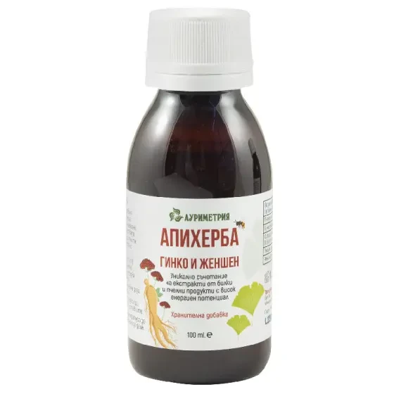 Prírodný extrakt z čínskeho ženšenu a ginka, Aurimetria - 100 ml