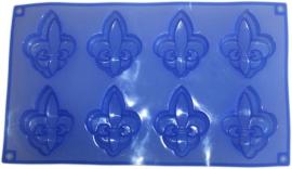 8 tvarov Fleur-de-lys, forma na mydlo