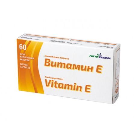 Vitamín E, PhytoPharma, 60 kapsúl