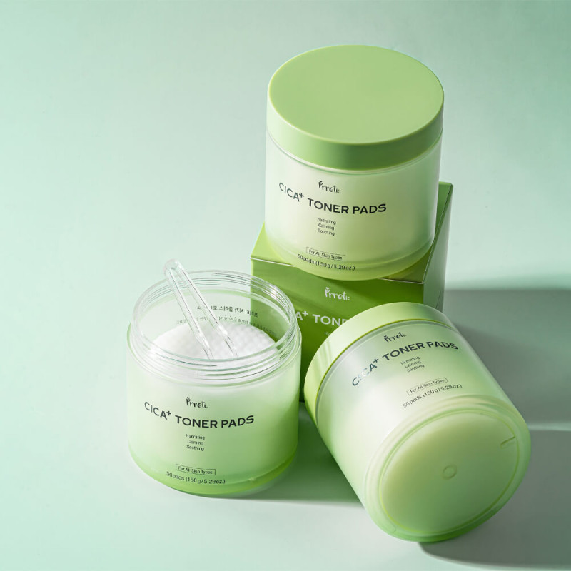 PRRETI Cica+Toner Pads (JAR) 50 pads - tonizujúce tampóny 150 g 3
