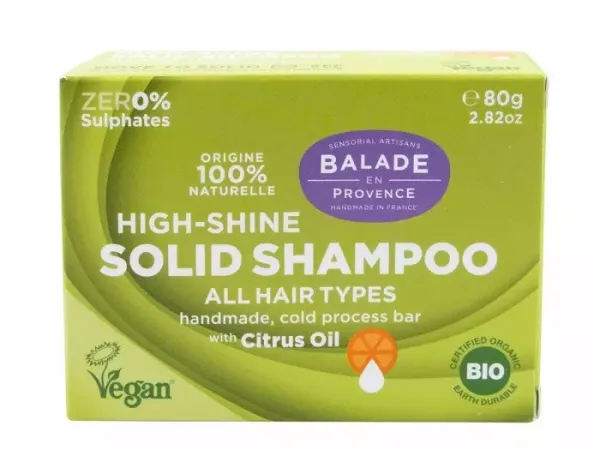 Tuhá šampónová tyčinka High-Shine - bio, Balade en Provence, 40 g / 80 g