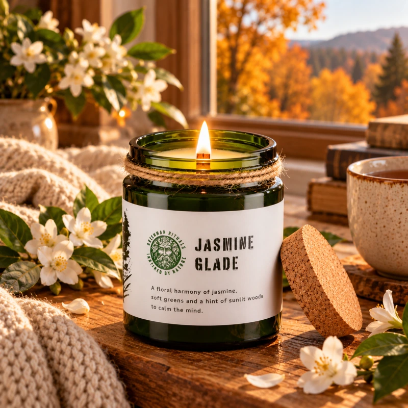 🌸 Sójová sviečka Jazmínová čistinka – Jasmine Glade Woodwick 160 g 1
