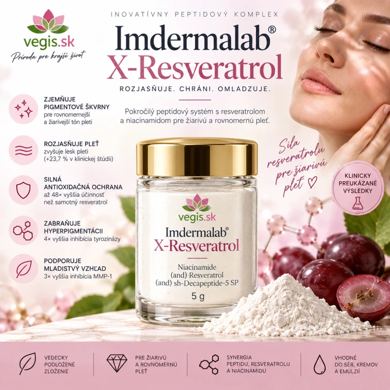 Imdermalab® X-Resveratrol | Resveratrol, niacínamid a peptid na pigmentácie 1