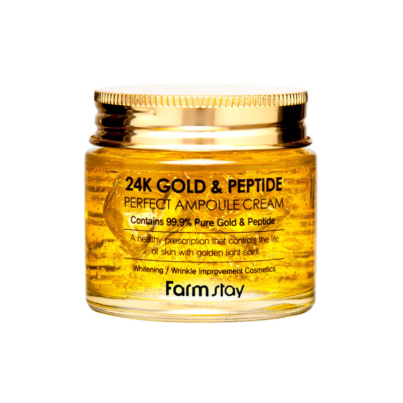 FARMSTAY 24K GOLD & PEPTIDE PERFECT ampulkový krém, 80 ml