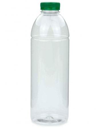 R-PET fľaša Smoothie 1000 ml 38 mm číra so skrutkovacím uzáverom 38 biela 3-č.