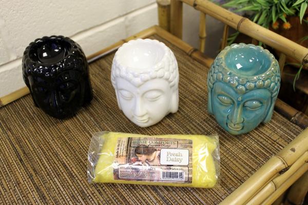 Buddha hlava aroma lampa / rôzne farby