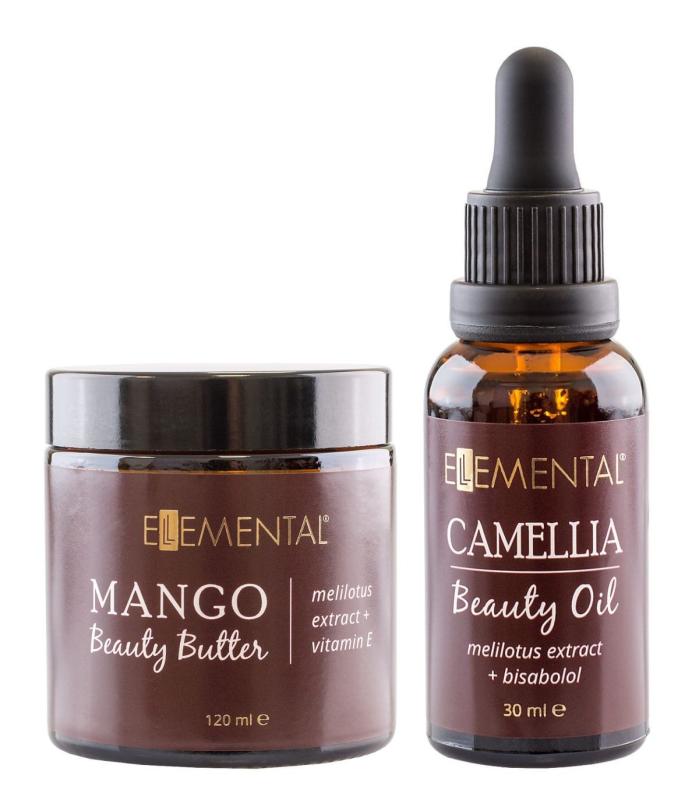 Balíček pre citlivú pleť Camellia Beauty olej + Mango Beauty maslo
