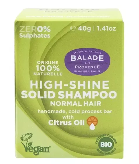 Tuhá šampónová tyčinka High-Shine - bio, Balade en Provence, 40 g / 80 g