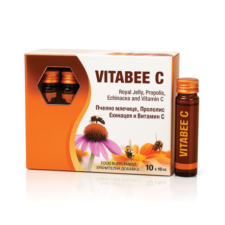 VitaBee C - materská kašička, propolis, echinacea a vit. C, Vita Sanus, 10 injekčných liek