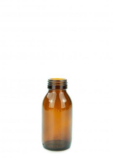 Sklenená fľaša široké hrdlo jantárová 150 ml PFP35 bez uzáveru