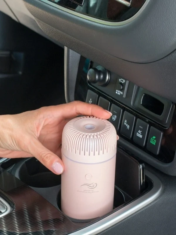 Aroma difuzér do auta USB – 100 ml, kompaktný, čierny /biely /ružový 2