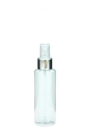 PET kozmetická fľaša  Hana 125 ml číra s rozprašovačom jemnej hmly Luxury 24/410