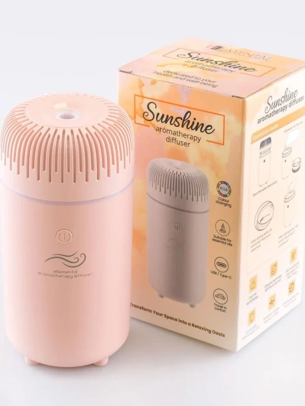 Aroma difuzér do auta USB – 100 ml, kompaktný, čierny /biely /ružový 3