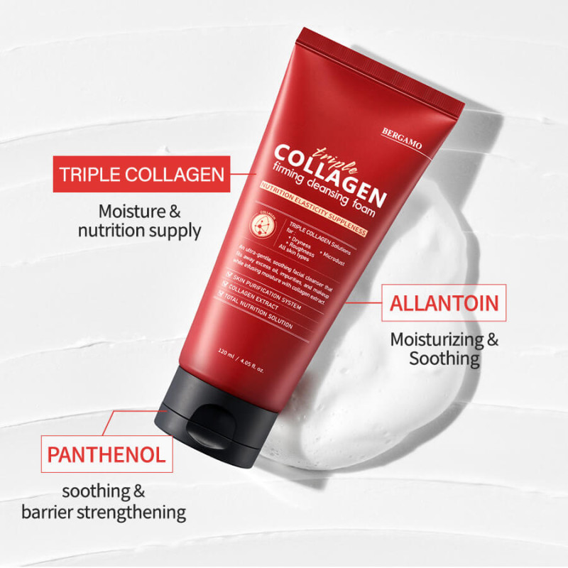 BERGAMO Triple Collagen spevňujúca čistiaca pena, 120 ml 1