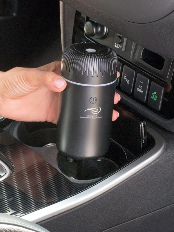 Aroma difuzér do auta USB – 100 ml, kompaktný, čierny /biely /ružový 1