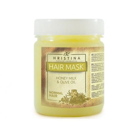 Maska na normálne vlasy s medom, mliekom a olivovým olejom, 200 ml