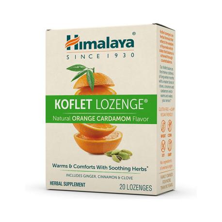 Koflet, príchuť pomaranč a kardamón, Himalaya, 20 pastiliek