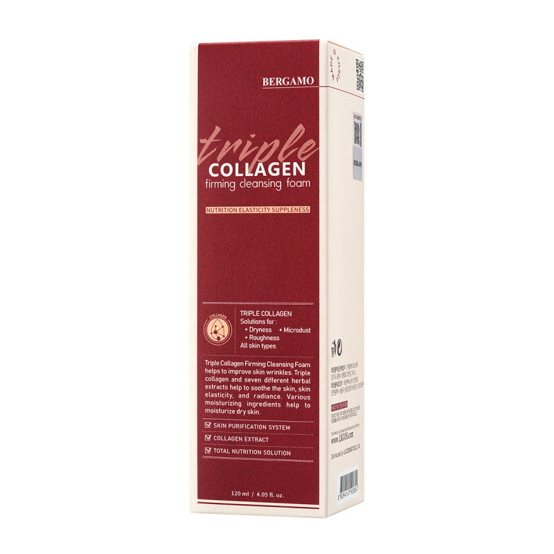 BERGAMO Triple Collagen spevňujúca čistiaca pena, 120 ml 2
