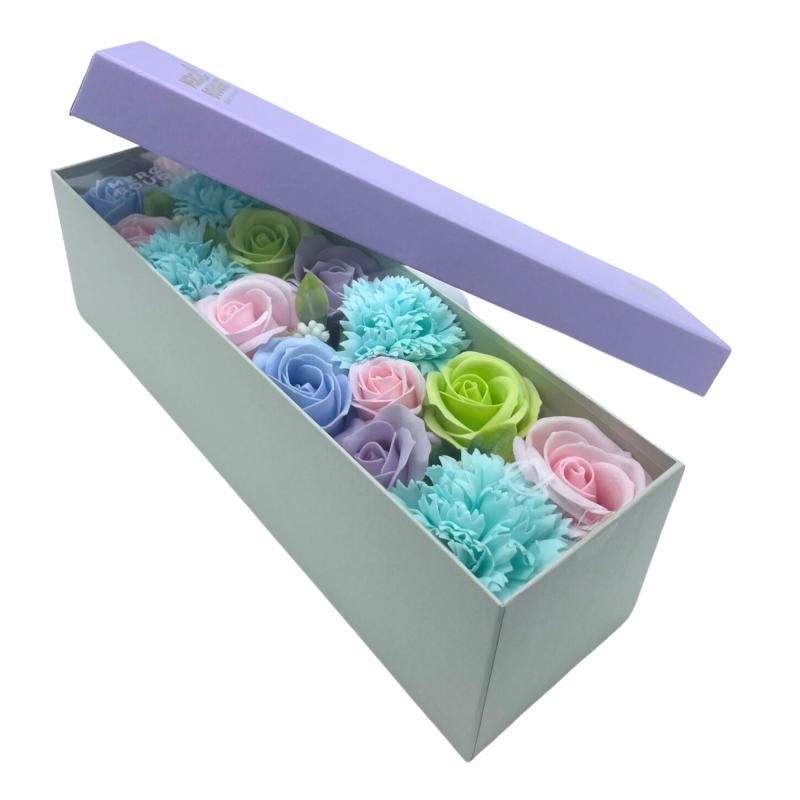 Sviatočné Boxy z Mydlových Kvetov - Dlhý Box - viac farieb