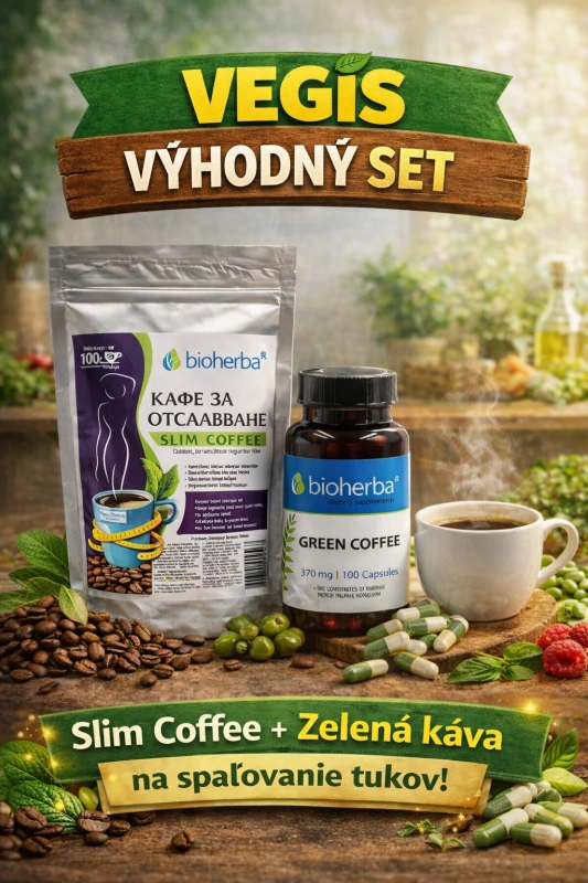 Slim Coffee + Zelená káva kapsuly Bioherba (100 g + 100 cps)