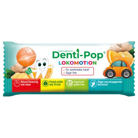 Denti-Pop Lokomotion na nevoľnosť pri cestovaní, lízanka bez cukru, 6 g