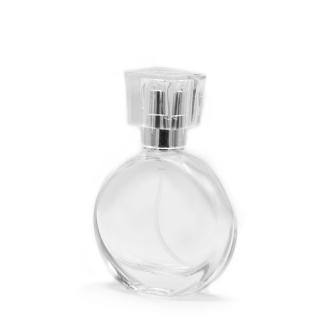 Oválna fľaša na parfum, Strieborný sprej a krištáľový uzáver, 30 ml / 50 ml