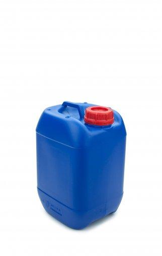 Plastová nádoba modrá 5 litrová UN stohovateľná so skrutkovacím uzáverom DIN 51 biela